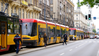 Awaria trakcji tramwajowej na Dolnym Mokotowie w Warszawie